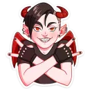 Стикер Асмодея и Деймония