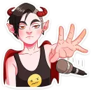 Стикер Асмодея и Деймония