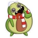 Стикер Праздничный Авокадик
