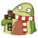 Стикер Праздничный Авокадик