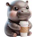 Стикер Бегемотик