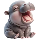 Стикер Бегемотик