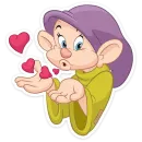 Стикер Белоснежка и гномы