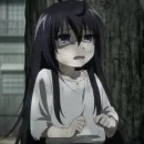 Стикер black anime girl