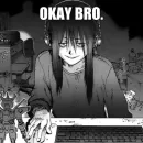 Стикер black anime girl