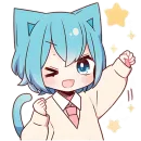 Голубой котик-кун