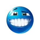 Стикер blue emoji