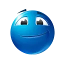 Стикер blue emoji