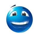 Стикер blue emoji