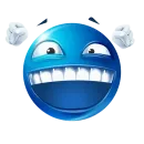 Стикер blue emoji