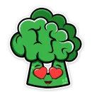 Стикер Умный Брокколь