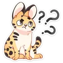 Стикер Сервальчик Тортик