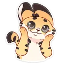 Стикер Сервальчик Тортик