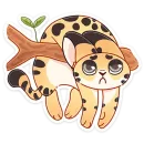 Стикер Сервальчик Тортик