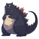 Стикер Котзилла