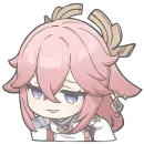 Стикер chibi miko