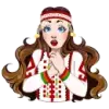 Стикер Русская девушка
