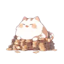 Стикер Толстые коты