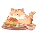 Стикер Толстые коты