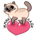 Стикер Котик Плюш