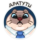 Стикер Котик Плюш