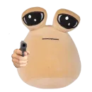 Стикер Sad Pou