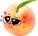 Стикер cursed 🍑🥬
