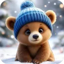 Стикер Зимние животные