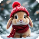 Стикер Зимние животные