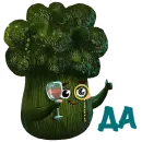 Стикер Милый Брокколь