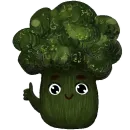 Стикер Милый Брокколь