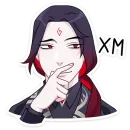 Стикер Тёмный Инь