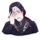 Стикер Тёмный Инь