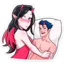 Стикер Дьявол и Дьяволица