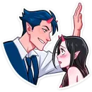 Стикер Дьявол и Дьяволица