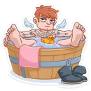 Стикер Разочарованный Амур