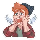 Стикер Разочарованный Амур