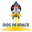 Стикер dog in space