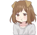 Стикер dog girl