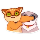 Стикер Огонёк и Дымка