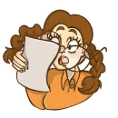 Стикер Writer girl