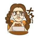 Стикер Writer girl