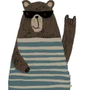 Стикер Funny bears