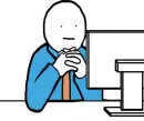 Стикер Guy Behind The Desk