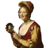Стикер Smiling art Gerrit van Honthorst