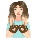 Стикер Girl from CatsiArt