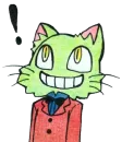 Стикер ミド猫