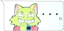 Стикер ミド猫