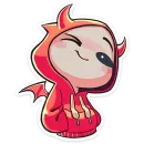 Стикер Нимб и рожки