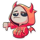 Стикер Нимб и рожки